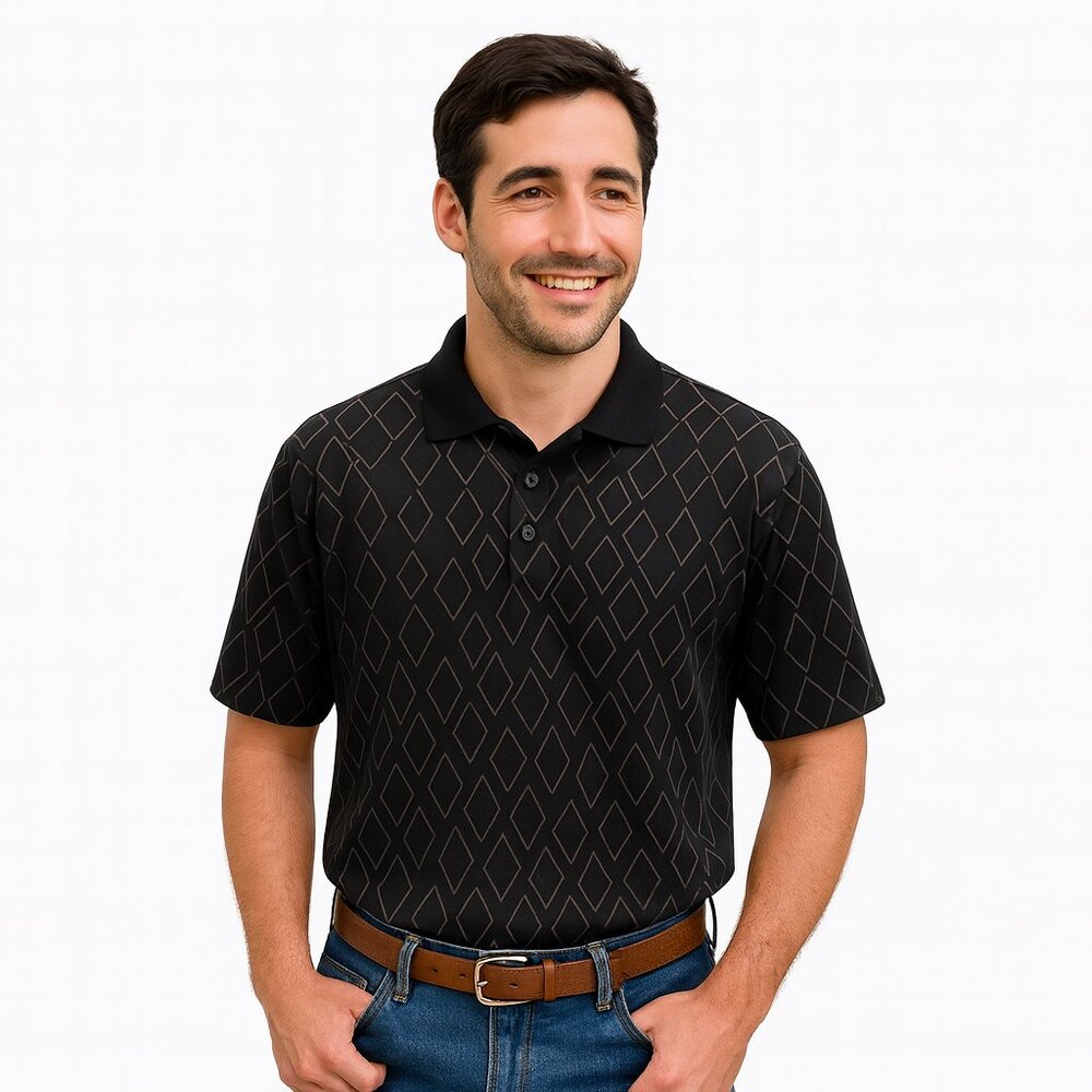 Austin Reed Blue Diamond Polo - Picture 2 of 6